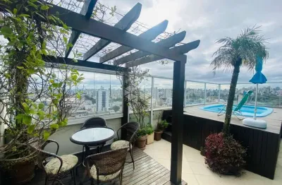 Cobertura à venda, 2 dormitórios, 2 vagas de garagem, elevador, churrasqueira, próximo da pucrs, bairro jardim botânico, porto alegra/rs.