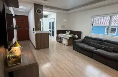 Apartamento semi-mobiliado à venda no pagani - palhoça/sc com 2 dormitórios, suíte e sacada com churrasqueira