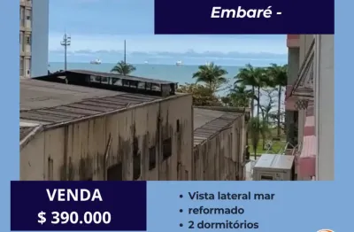 Apartamento - prédio frente mar - embaré - 55m - 2 dormitórios