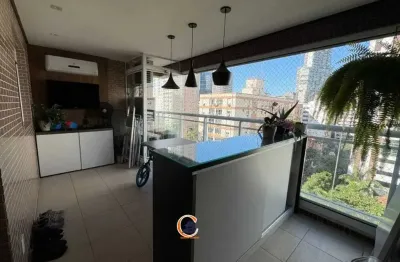 Porteira fechada | 3 dormitórios | varanda gourmet | 300 metros da praia- pompéia - santos