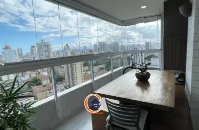 Lindo apartamento na ponta da praia -  92m - 2 suítes- 2 vagas - sacada com churrasqueira e lazer