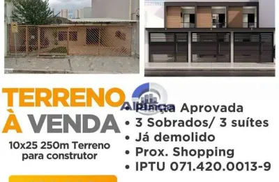 Terreno à venda para 3 sobrados, com 3 dormitórios de 125m² (planta aprovada) por r$ 690.000 - imirim - são paulo/sp