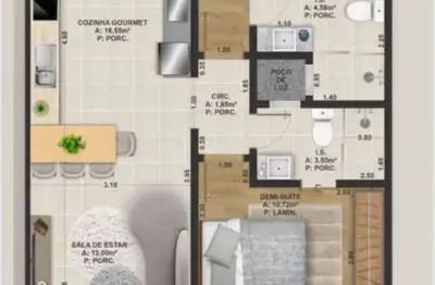 Apartamento com 1 quarto à venda, vila industrial, toledo/pr