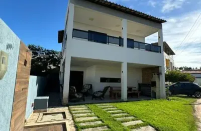 Casa duplex com 5 quartos porteira fechada  á 1 quadra do mar - japaratinga