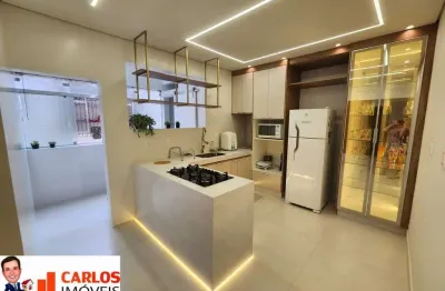 Lindo apartamento de 2 quartos (1 suíte) na ponta da praia em santos. garagem fechada!