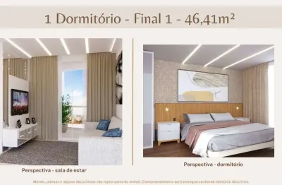 Apartamento 1 dormitório sacada com churrasqueira ecoville