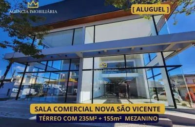 Aluguel sala comercial nova 390m² estefano josé vanolli, são vicente itajaí