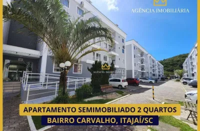 Apartamento 2 quartos,  5 minutos da univali - carvalho itajaí/sc