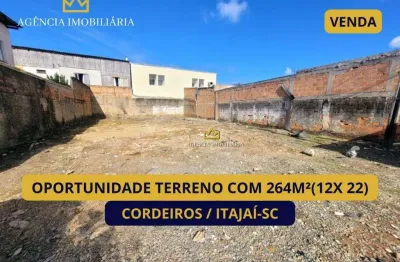 Terreno à venda, 264 m² por r$ 320.000,00 - cordeiros - itajaí/sc