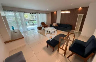 Apartamento com 3 dormitórios para alugar, 140 m² por r$ 15.508,00/mês - jardim oceânico - rio de janeiro/rj