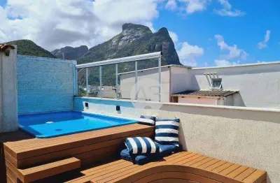 Cobertura com 3 dormitórios à venda, 247 m² por r$ 2.800.000,00 - jardim oceânico - rio de janeiro/rj
