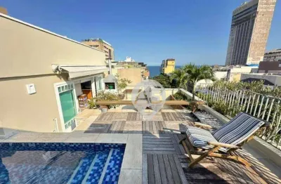 Cobertura com 5 dormitórios à venda, 285 m² por r$ 9.800.000,00 - leblon - rio de janeiro/rj