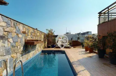 Cobertura com 4 dormitórios à venda, 593 m² por r$ 5.500.000,00 - jardim oceânico - rio de janeiro/rj