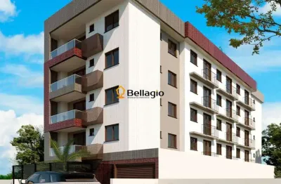 Apartamento de dois dormitórios com sacada e churrasqueira.