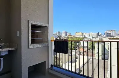 Apartamento de 2 dormitórios, sendo 1 suíte, semimobiliado, sacada, churrasqueir