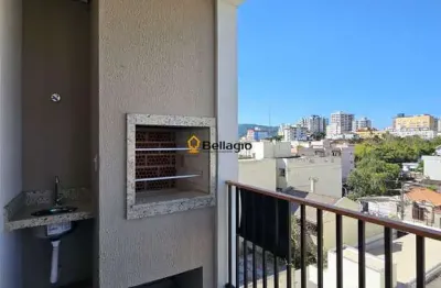 Apartamento de 2 dormitórios, sendo 1 suíte, semimobiliado, sacada, churrasqueir