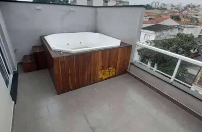 Cobertura com 3 dormitórios à venda, 124 m² por r$ 750.000,00 - vila scarpelli - santo andré/sp
