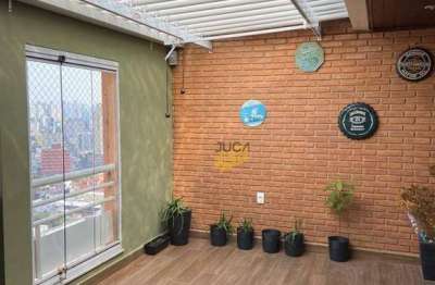 Cobertura com 2 dormitórios à venda, 103 m² por r$ 684.000 - casa branca - santo andré/sp