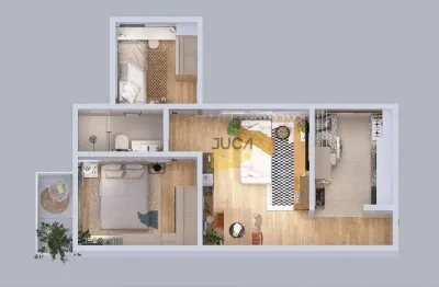 Apartamento com 2 dormitórios à venda, 48 m² por r$ 360.000 - bairro jardim - santo andré/sp