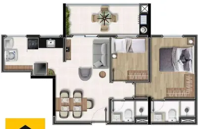 Apartamento com 2 dormitórios à venda, 57 m² por R$ 420.000 - Vila Bocaina - Mauá/SP