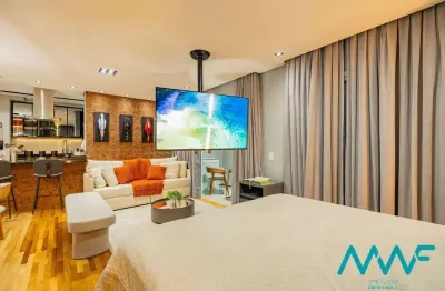 Apto alpha park - vista livre - finamente mobiliado!!!