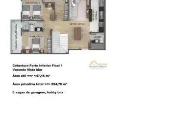 À vista - cobertura duplex 4 dormitórios na massaguaçu - caraguatatuba/sp