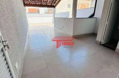Cobertura com 2 dormitórios à venda, 56 m² - vila humaitá - santo andré/sp