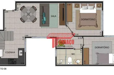 Cobertura com 2 dormitórios à venda, 115 m² por r$ 530.000 - vila linda - santo andré/sp