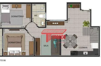 Cobertura com 2 dormitórios à venda, 115 m² por r$ 530.000,00 - vila linda - santo andré/sp