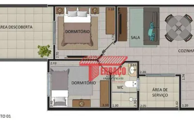 Apartamento com 2 dormitórios à venda, 60 m² por r$ 371.000,00 - vila linda - santo andré/sp