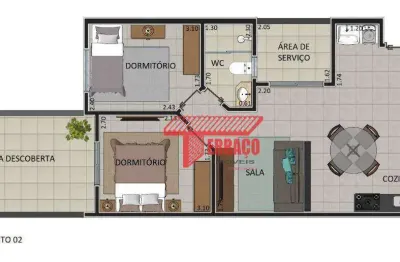 Apartamento com 2 dormitórios à venda, 60 m² por r$ 371.000,00 - vila linda - santo andré/sp
