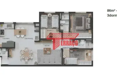 Apartamento com 3 quartos à venda na Rua Oriente, Barcelona, São Caetano do Sul