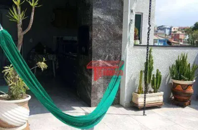 Cobertura com 1 dormitório à venda, 76 m²  - vila helena - santo andré/sp