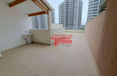 Cobertura com 2 dormitórios para alugar, 52 m² por r$ 3.141,00/mês - vila gilda - santo andré/sp