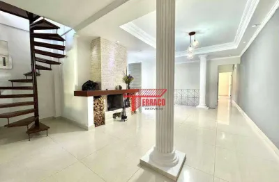 Sobrado com 3 dormitórios para alugar, 250 m² por r$ 4.480,00/mês - vila scarpelli - santo andré/sp