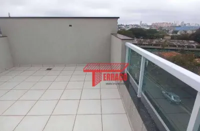 Cobertura com 2 dormitórios à venda, 43 m² por r$ 440.000,00 - vila scarpelli - santo andré/sp