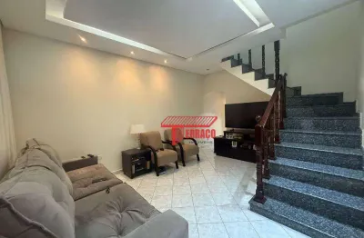 Sobrado com 3 dormitórios à venda, 220 m²- parque gerassi - santo andré/sp