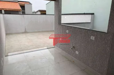 Cobertura com 2 dormitórios à venda, 47 m²  - vila pires - santo andré/sp