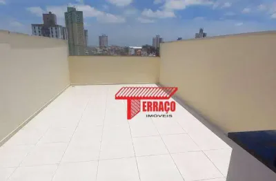 Cobertura com 2 dormitórios à venda, 55 m² por r$ 550.000,00 - vila valparaíso - santo andré/sp