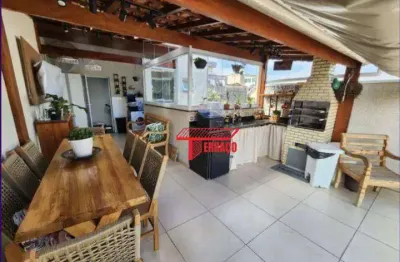 Cobertura com 2 dormitórios à venda, 80 m² - jardim europa - santo andré/sp