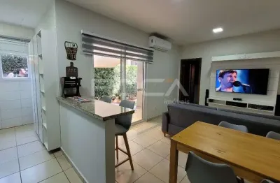 Apartamento térreo mobiliado à venda com 1 quarto no jardim botânico, em ribeirão preto.
