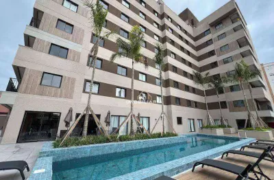 Apartamento com 1 dormitório para alugar, 20 m² por r$ 2.250/mês - novo mundo - curitiba/pr