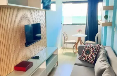 Apartamento mobiliado e reformado com vista mar no paradise flat em ponta negra- natal
