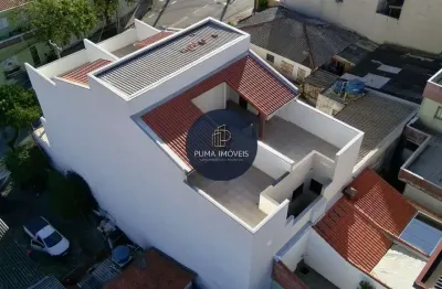 Novo- linda cobertura 86m² jd alvorada- santo andré