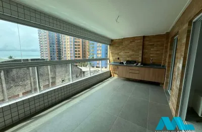 Apartamendo mobiliado e decorado de 3 quartos na aviação em praia grande