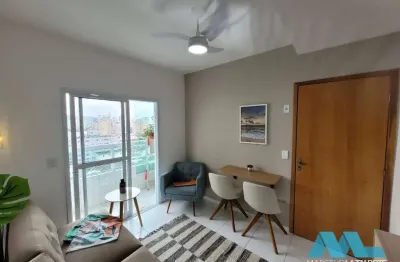 Apartamento novo mobiliado com 1 quarto, 1 vaga, boqueirão em praia grande