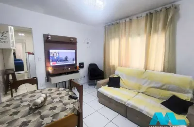 Apartamento com 1 quarto, mobiliado, 1 vaga, na guilhermina em praia grande