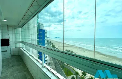 Apartamento frente para o mar com 2 quartos no maracanã em praia grande