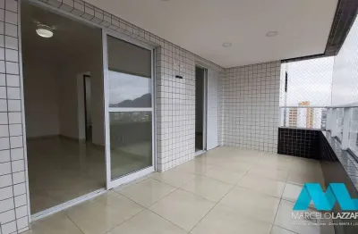 Apartamento para locação de 79 m² com 2 suítes, terraço gourmet, 1 vaga, lazer com piscina na guilhermina em praia grande