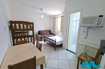 Aluguel de kitnet mobiliado, no Canto do Forte em Praia Grande